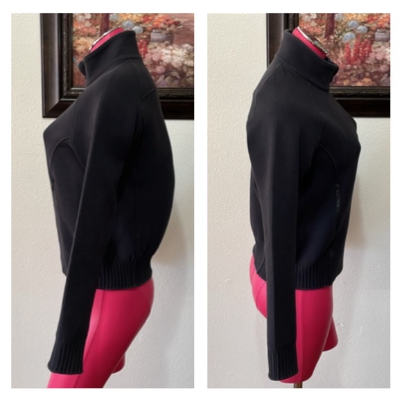 Lululemon NTS Jacket Black Full Zip Pockets SOFT Super Stretch Spacer Fabric 4 - Picture 3 of 16